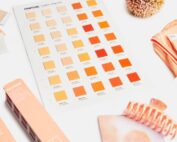 Pantene Color Chips for Peach Fuzz 2024 Color of the Year
